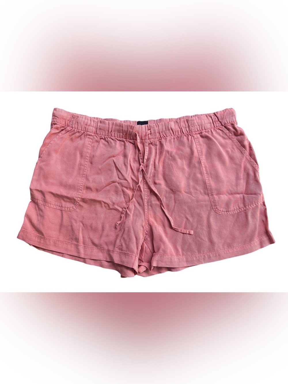 Gap Shorts Women's XL Relaxed Coral Pink Pull On Elastic Waist Drawstring